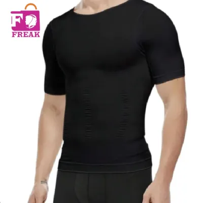 مشد رجالي نص كم أسود