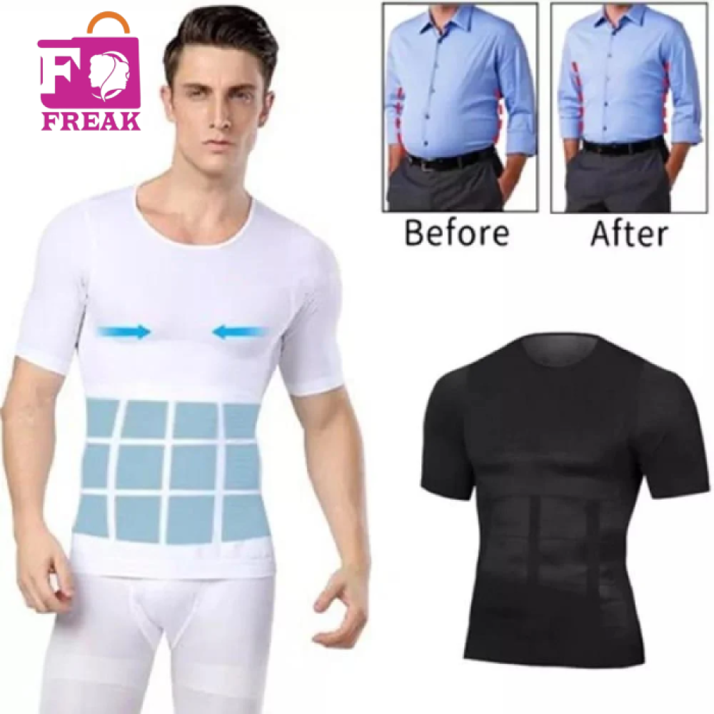 مشد رجالي نص كم أسود