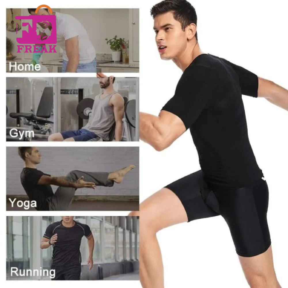 مشد رجالي نص كم أسود