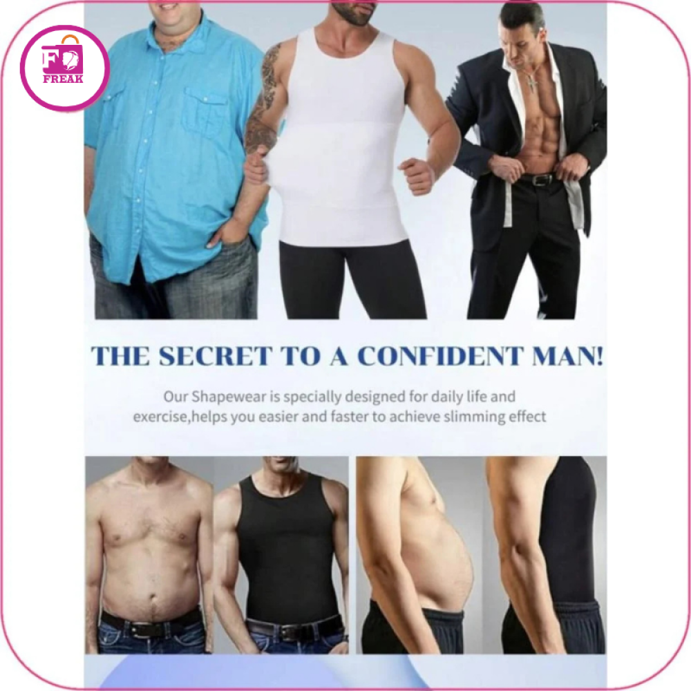 مشد علاقي اسود مطور لشد البطن والتثدي عند الرجال